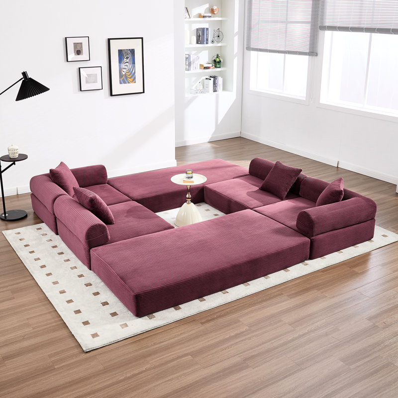 Lit pliant en velours côtelé rayé pour bureau à domicile, chambre d'amis et détente - 6 configurations possibles, tissu doux et respirant, accoudoirs en L améliorés, convertible en nuage, idéal pour de multiples espaces : appartement, chambre