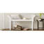 Banc blanc avec pieds tournés - créant une ambiance charmante dans la chambre à coucher et le salon, idéal pour la décoration