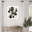 «Blue Gold Abstract Watercolor Marble Elegant Fluide» par Tradelink inhouse artist, impression sur bois encadrée