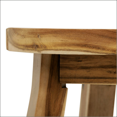 Round Solid Wood Side Table