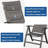Patio Folding Chairs Set Of 2,Padded Textilene Fabric Seat, Chair