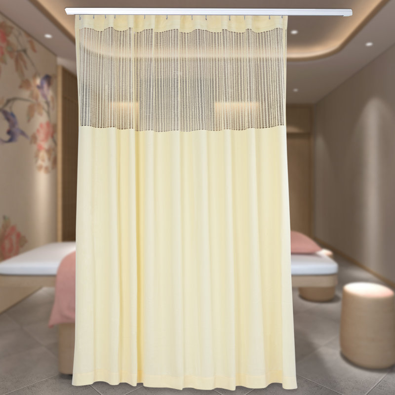 Panneau de rideau semi-transparent en polyester Tyshiana