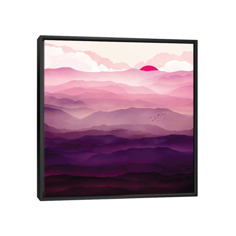 Jour ultra violet, H 18 po x l 18 po x P 1,5 po, Toile avec cadre noir