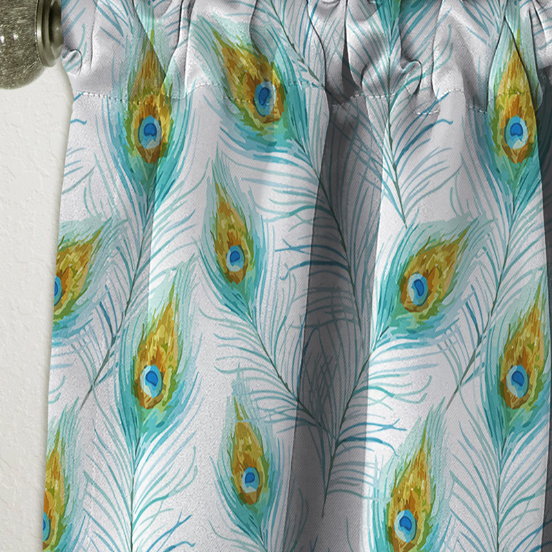 Rideau simple occultant Peacock Feather - Nature, L 52 po x L 84 po
