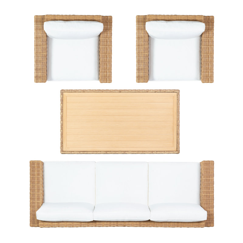 Margarita Outdoor Wicker Conversation Set, Brown