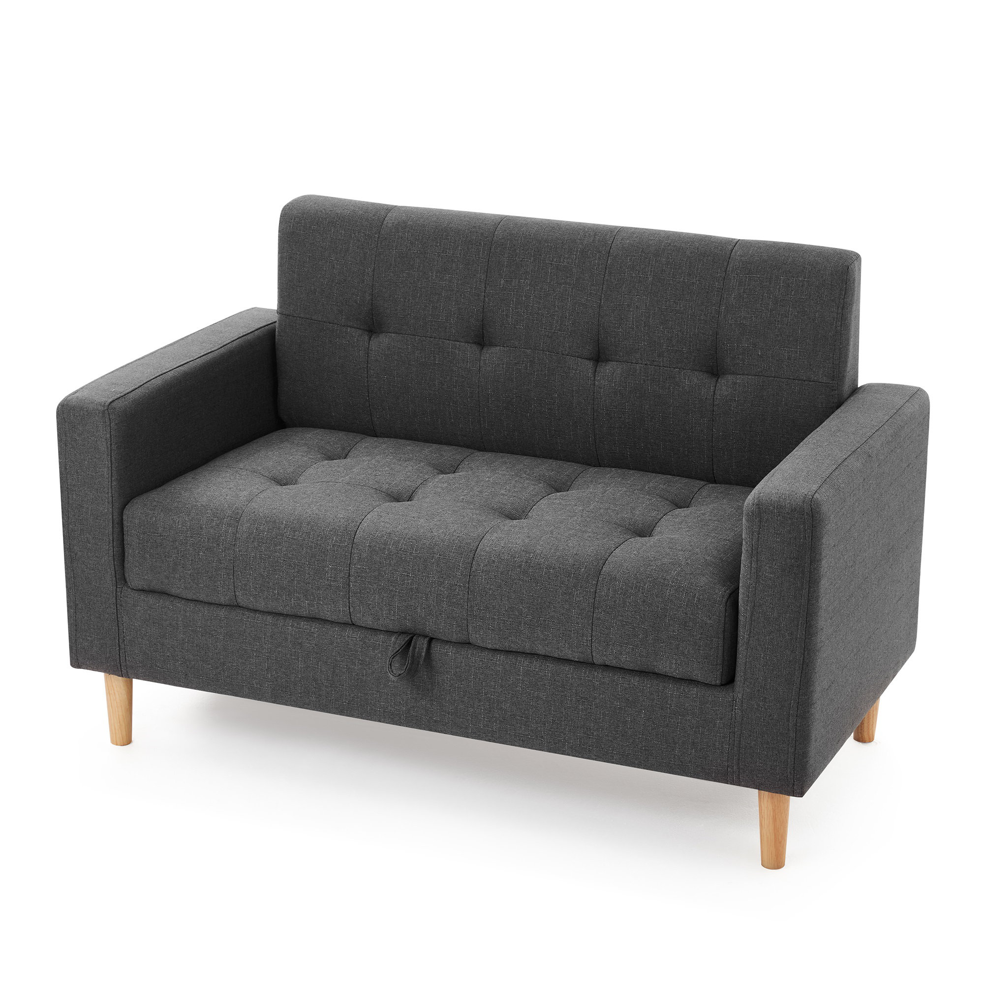 DormCo 48.8'' Square Arm Mini Sofa with Storage Wayfair