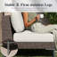 Layinsun 6-Piece Outdoor Modular Wicker Sectional Sofa With Fire Pit Table, Patio Furniture Conversation Set With Deep Seating And Thick Cushions-1487331040
