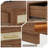 2-Drawers Rattan Nightstand with Charging Station & Led Light-2077181997