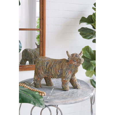 15.9x6.3x12.2"  Highland Cow Figurine