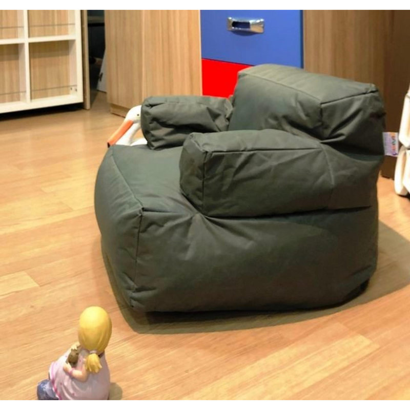 Bean Bag, Gray Polyester