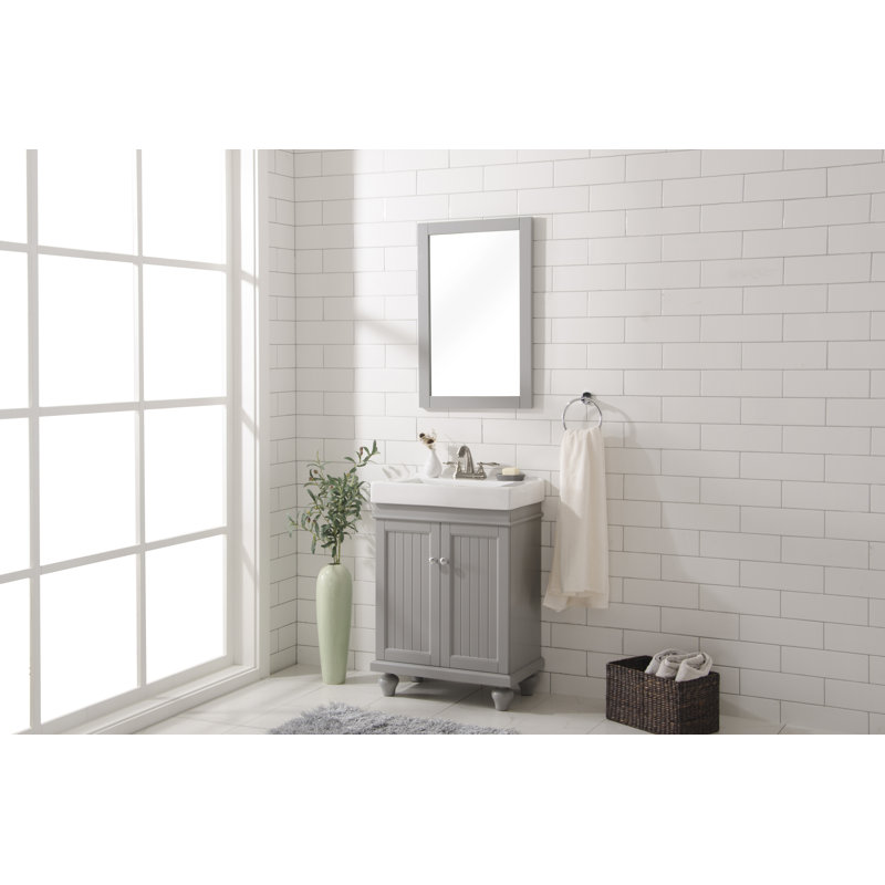 Ensemble de meuble-lavabo simple 24 po Gruber, Gris