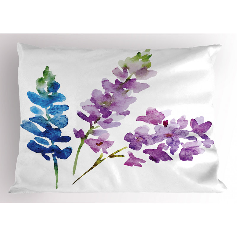 Spring Polyester Floral Sham Set, King