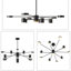 10 - Light LED Sputnik Modern Linear Chandelier
