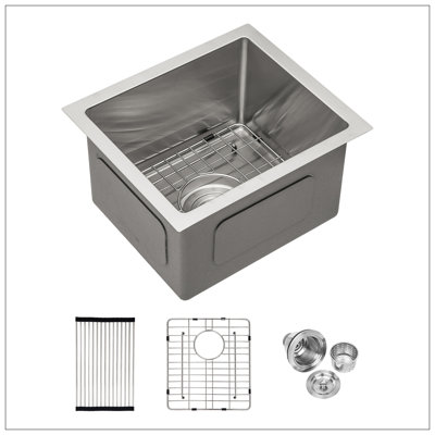 13 Inch Undermount Sink - 13"X15"X9" Undermount Stainless Steel Kitchen Sink 16 Gauge 9 Inch Deep Single Bowl Kitchen Sink Basin