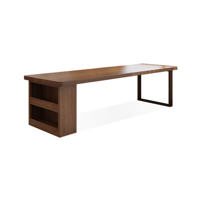 Bureau d'écriture rectangulaire en bois massif noyer