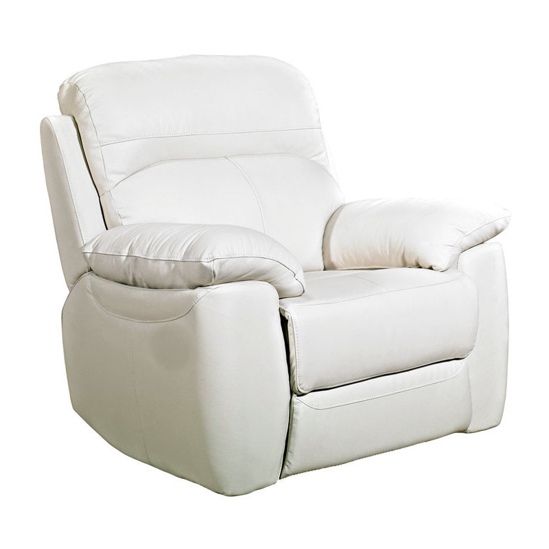 Schiavo Leather Club Chair, Ivory