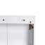 Armoire murale de salle de bain 24 po, portes à fermeture douce, conception à fixation flottante, blanc brillant (emballage KD)