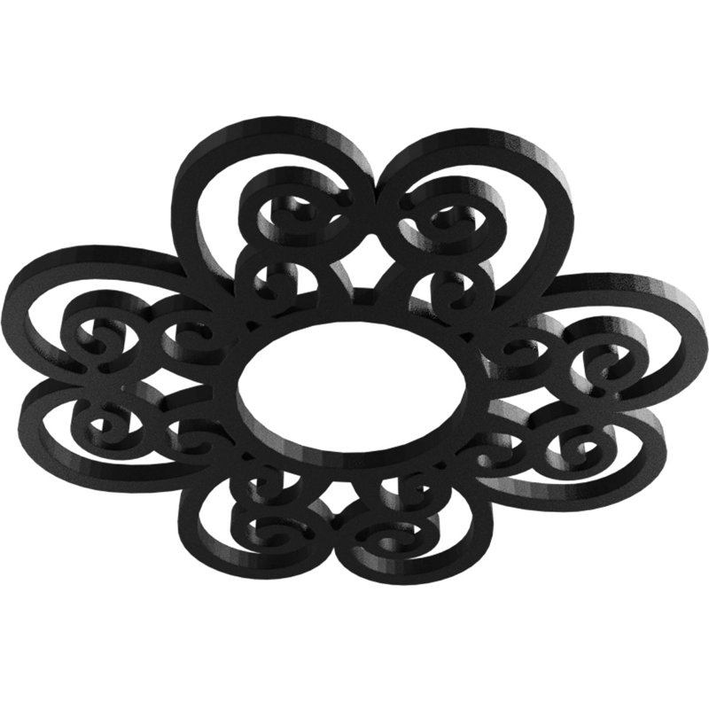 Médaillon de plafond 32 po x 32 po x 11 po x P 1 po Cohen, Noir, H 32 po x l 32 po x P 1 po