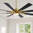 60'' 8-Blade Modern Farmhouse Large Room LED Windmill Ceiling Fan with Light and Remote-523643464