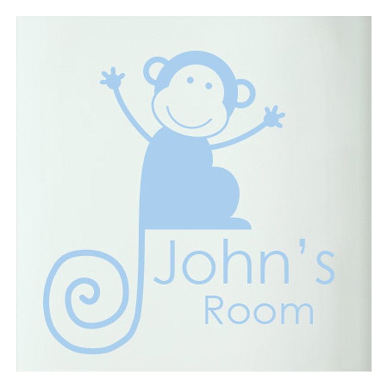 Animals Wall Decal, Yes, Light Blue