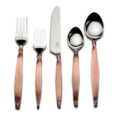 Aviv Inox Artisans Twisted Urban Flatware Set