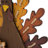 18.25"H Burlap/Wooden Turkey Table Decor