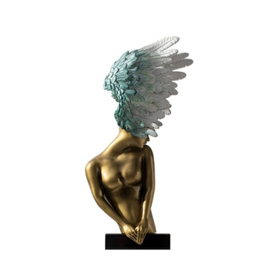 Zen-Style Fiberglass Angel Sculpture Decoration Item