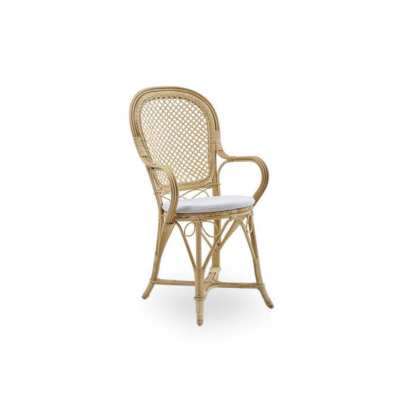 Chaise avec accoudoirs d'icônes Robert Wengler, Naturel