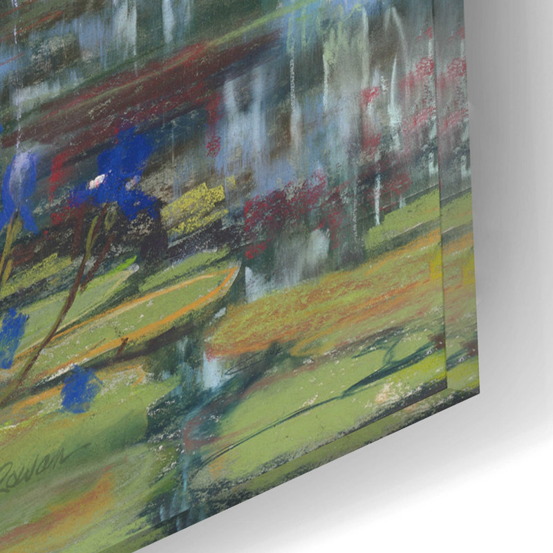 «Peaceful Pond» par Carol Rowan, art mural en verre acrylique, H 12 po x l 16 po x P 0,13 po