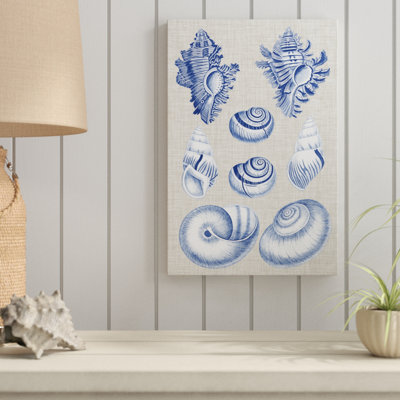 Navy & Linen Shells IV by Vision Studio - Painting