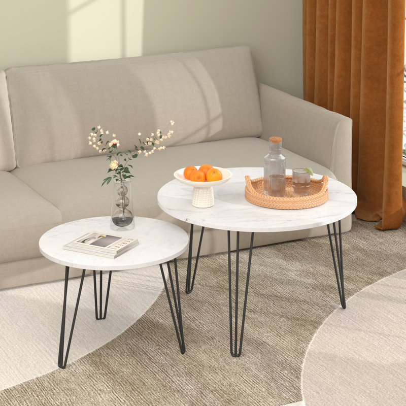 Nesting Coffee Table, White