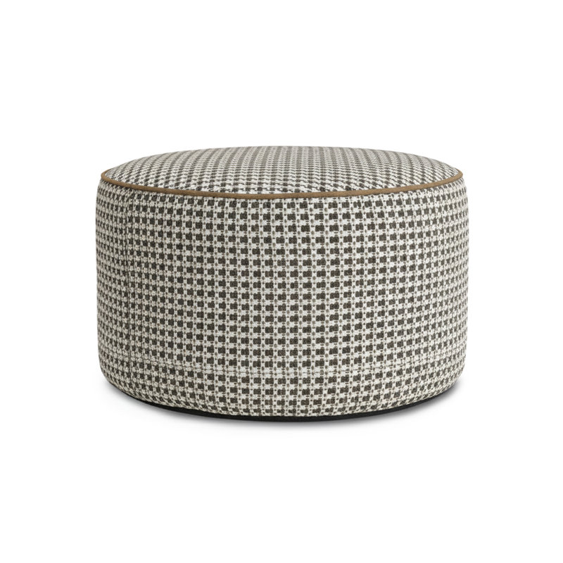 Pouf Furley, 15" H x 22" W x 22" D, Sable