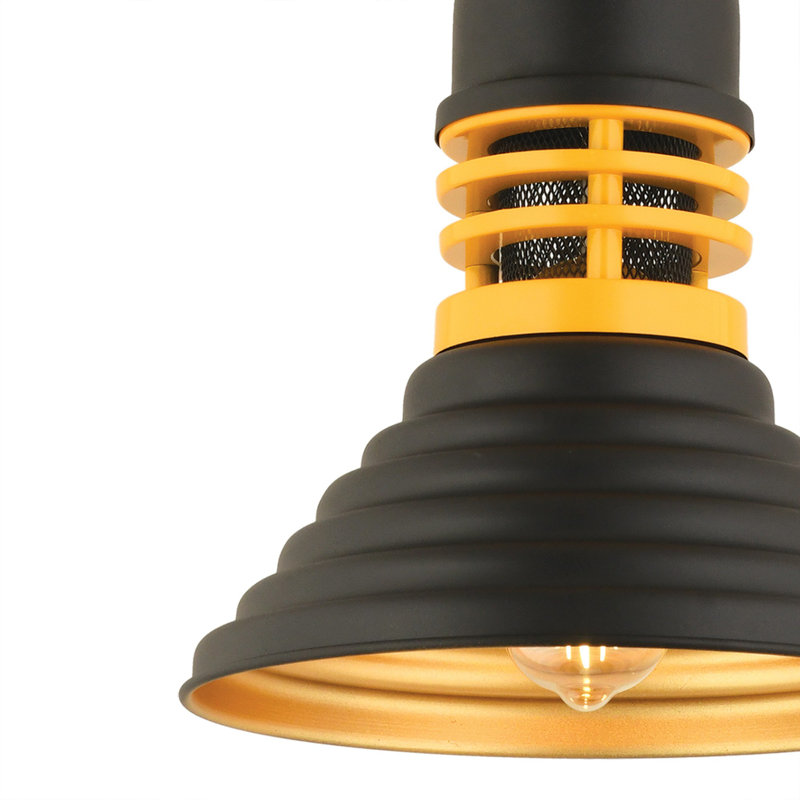 Elegant Adjustable Chandelier, Black Metal Body, Ø11.8 x 13.8 inches | Height Adjustable from 15.7 to 55.1 inches | Compatible with E27 Bulbs (Max 40W) | Stylish Lighting for Home & Office, IP20 Rated