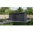 Keter Newton Plus Durable Resin Outdoor Storage Shed With Floor and Double Doors for Garden Patio Furniture and Tools, Graphite Grey (6 Available Sizes)-100403874