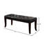Banc capitonné Linon, similicuir-2046642426