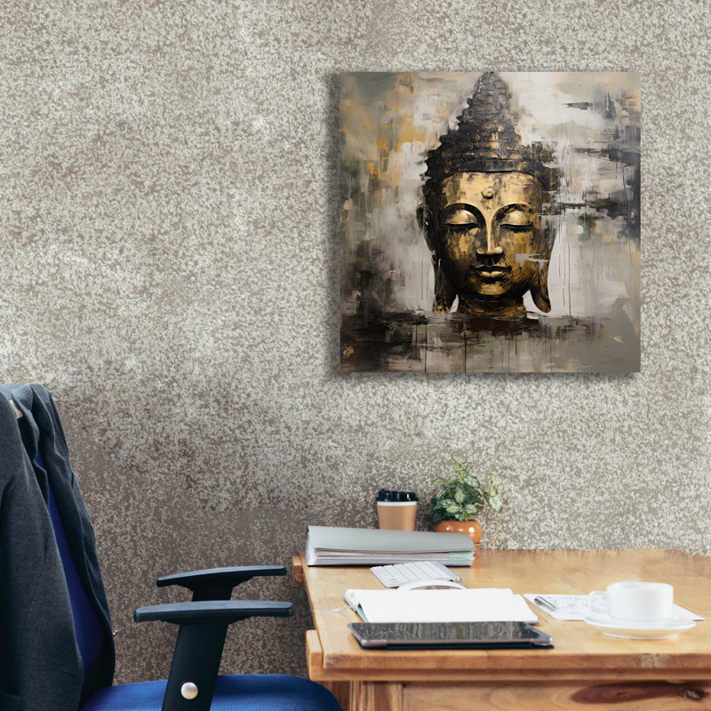 «Buddha 5» par Cameron Gray, art mural sur toile, H 26 po x l 26 po x P 1,5 po