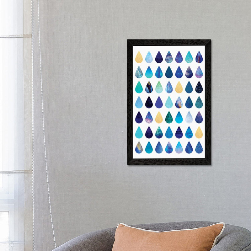 Rain - Floater Frame Print on Canvas, 101.6 cm H x 66.04 cm W, Black Framed 