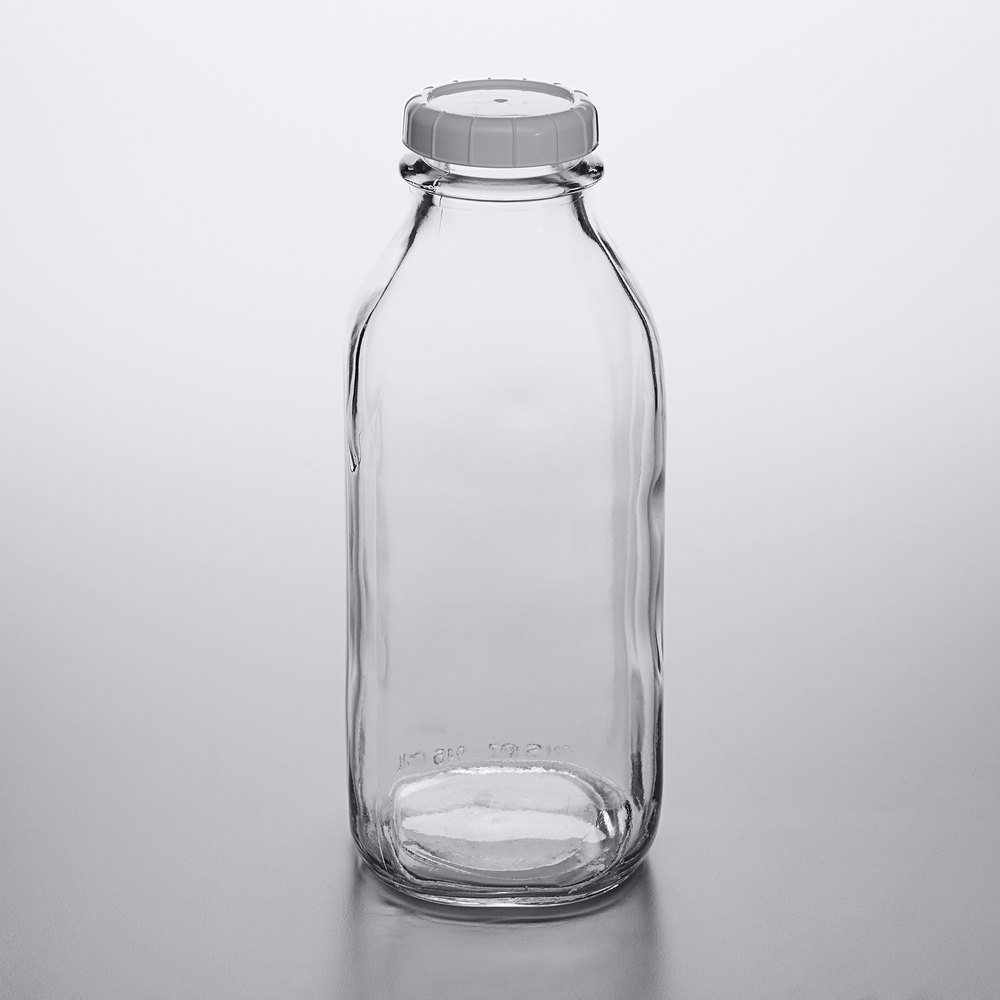 Libbey 92129 33.5 oz. Glass Milk Bottle - 24/Case
