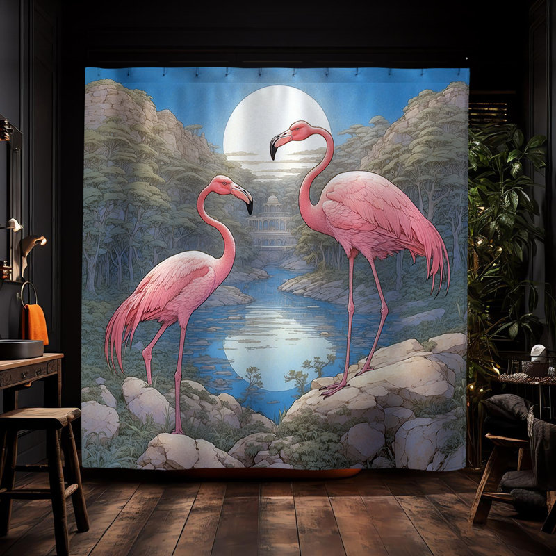 Rideau de douche Vira Flamingo