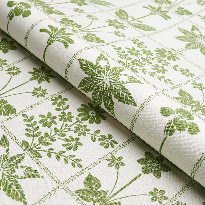 Georgia Wildflowers Fabric, Green