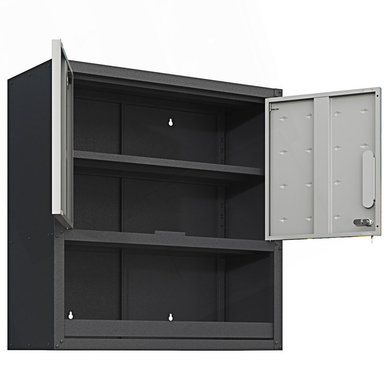 Armoire de rangement murale en métal avec porte verrouillable et 1 tablette