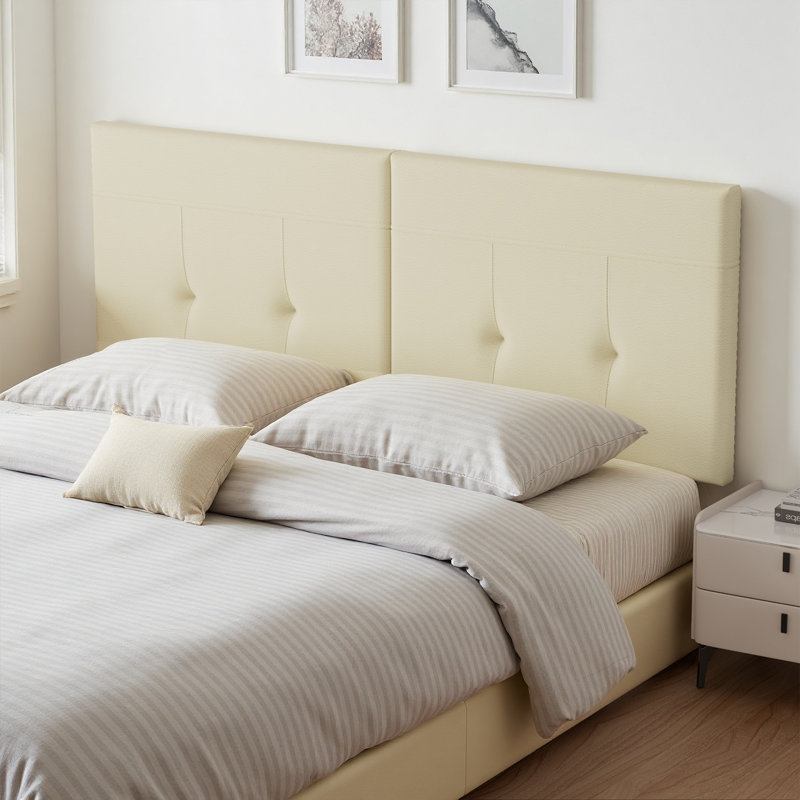 Tête de lit tapissier en similicuir grand
