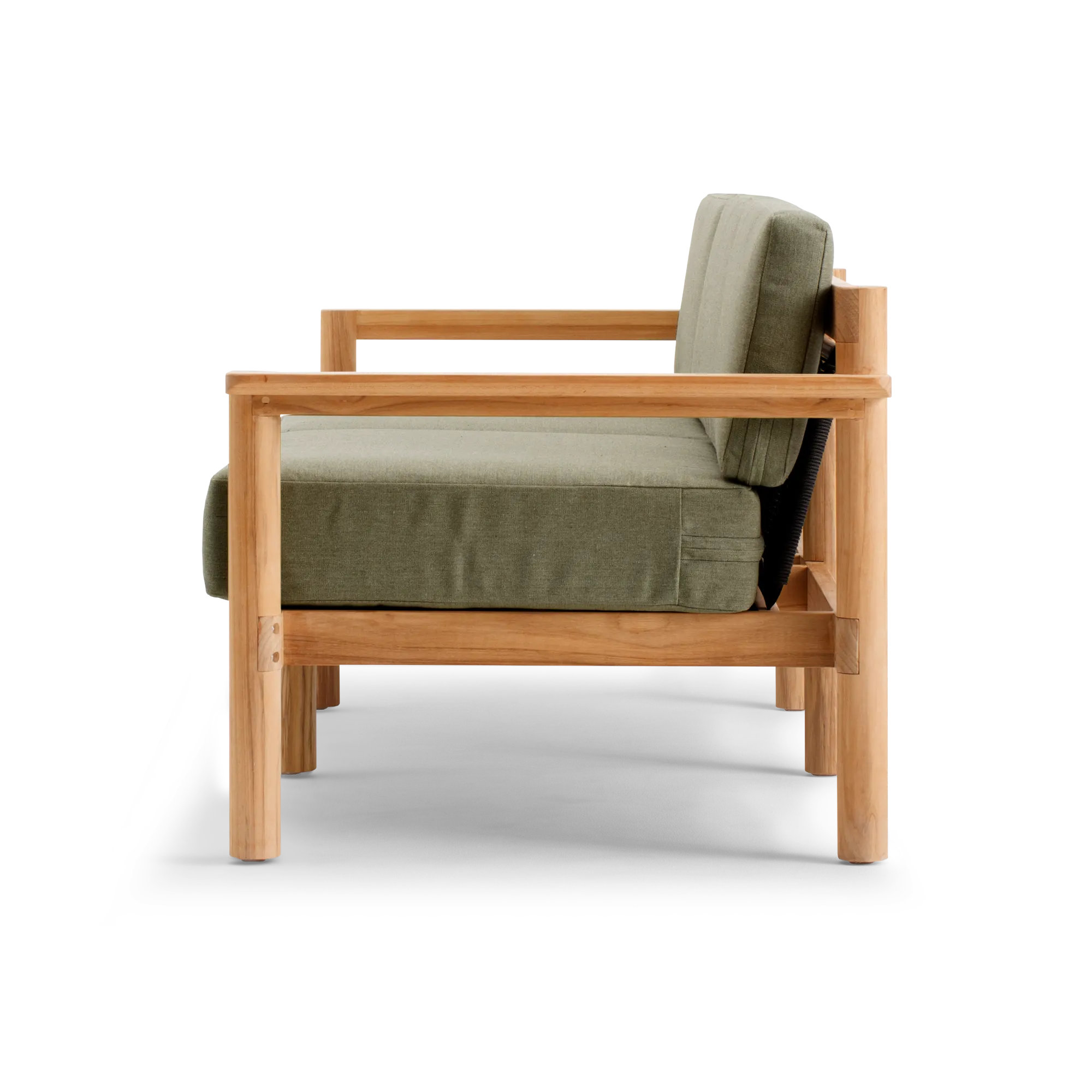 Haven 62.5'' Wide Teak with Sunbrella® Cushions, Sunbrella Leaf