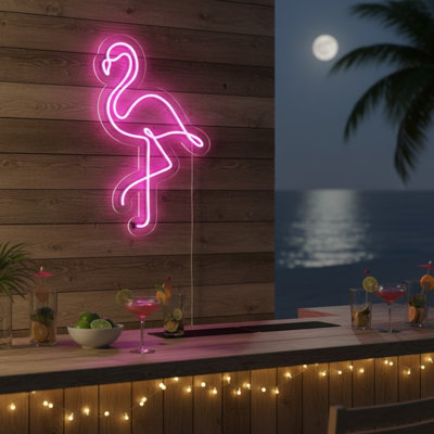  | Enseigne rose en néon | Fabriqué avec un tube néon flexible et durable qui émet un éclairage lumineux et constant pendant plus de 50 000 heures sans décoloration ni scintillement | 24 x 15 | Rose