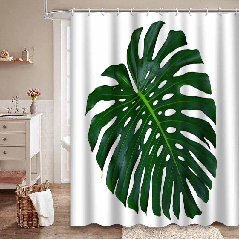Rideau de douche Monstera, L 72 po x l 84 po