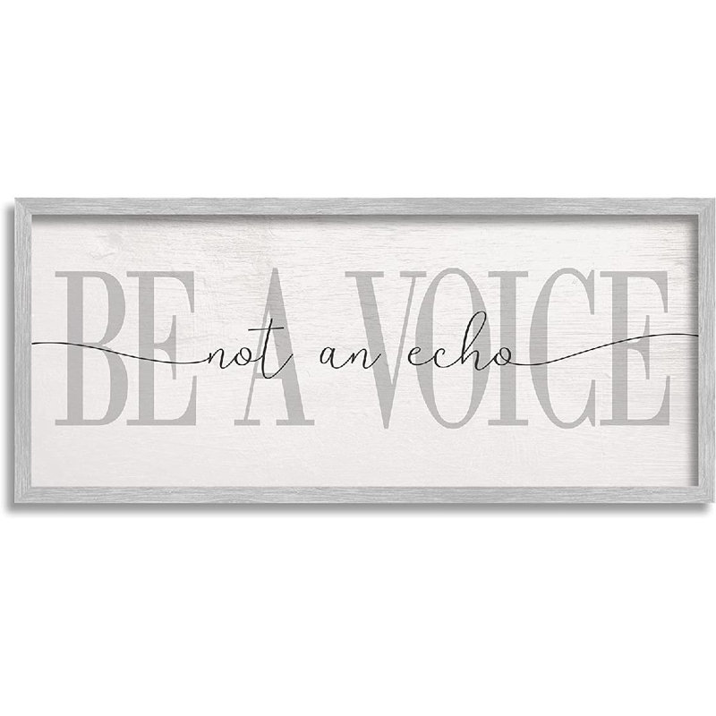 Single Picture Frame Textual Art on MDF, Farmhouse Gray Framed Giclee, 13" H x 30" W