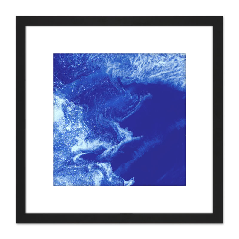 Abstract Waves Smoke Ocean - Single Picture Frame Print