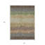 Tapis extérieur lavable rayé gris et vert 10 pi x 14 pi chocolat