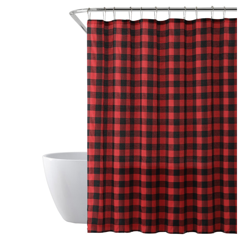 Rideau de douche Taconic, Rouge, H 70 po x l 72 po