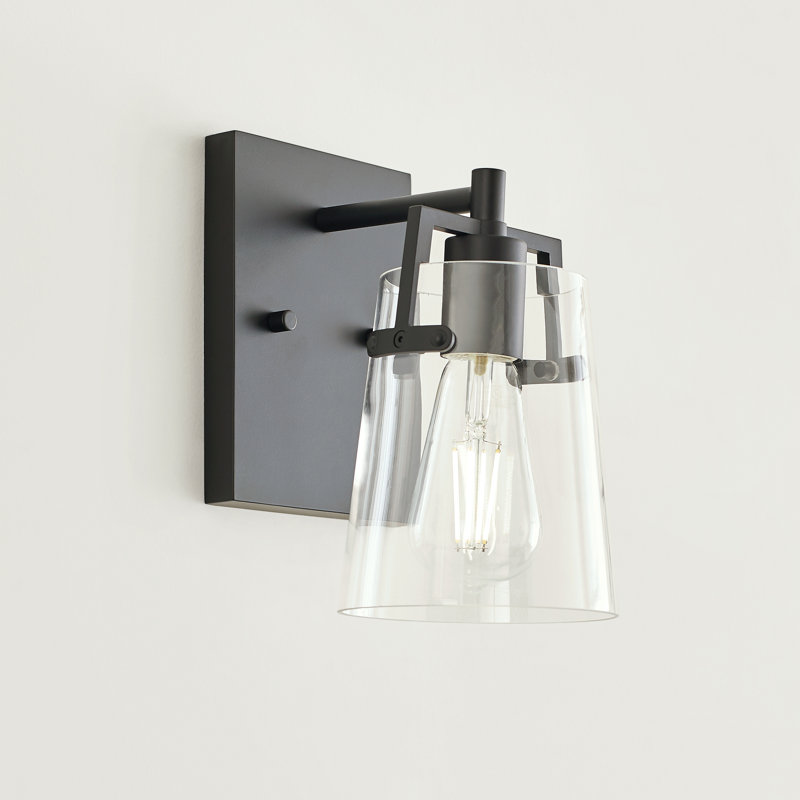 Crofton 1-Light Small Sconce, Midnight Black